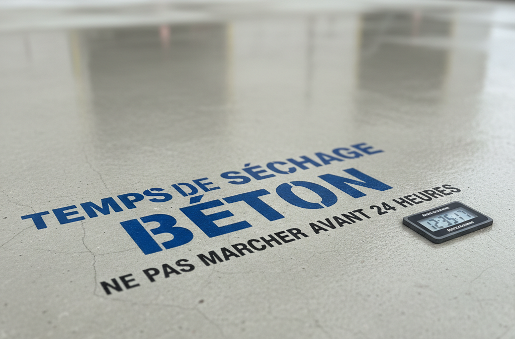 Temps de séchage du béton : durées selon les ouvrages et étapes clés